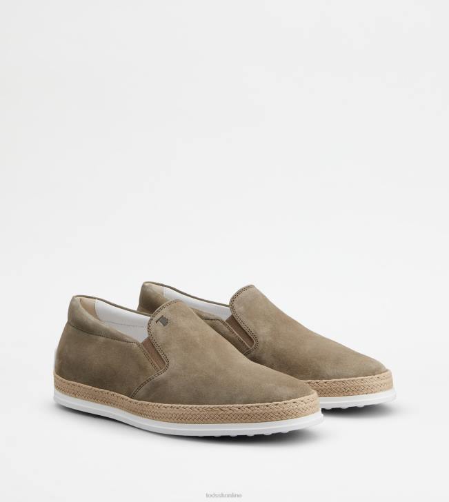 Tod\'s 8NXV911 béžová muži nazúvacie topánky z semišu
