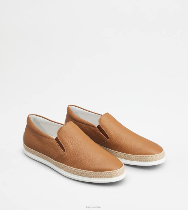 Tod\'s 8NXV914 hnedá muži nazúvacie topánky z kože