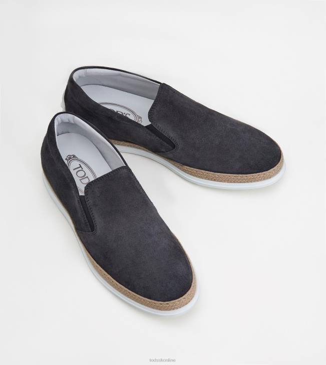 Tod\'s 8NXV915 sivá muži nazúvacie topánky z semišu