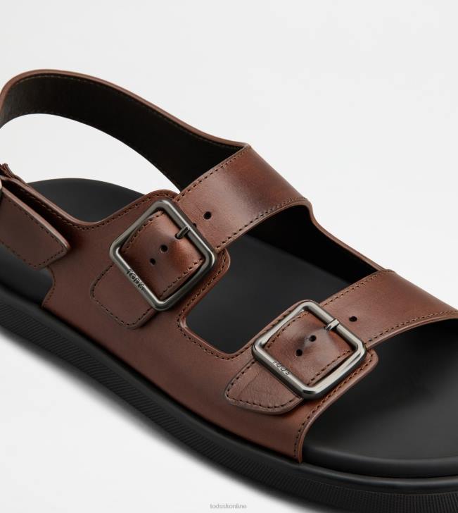Tod\'s 8NXV916 hnedá muži sandále v koži
