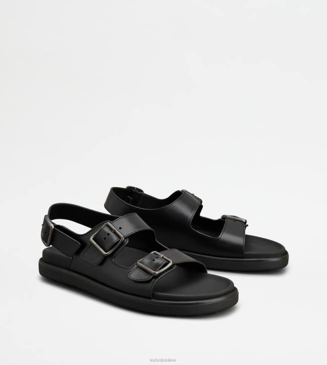 Tod\'s 8NXV917 čierna muži sandále v koži
