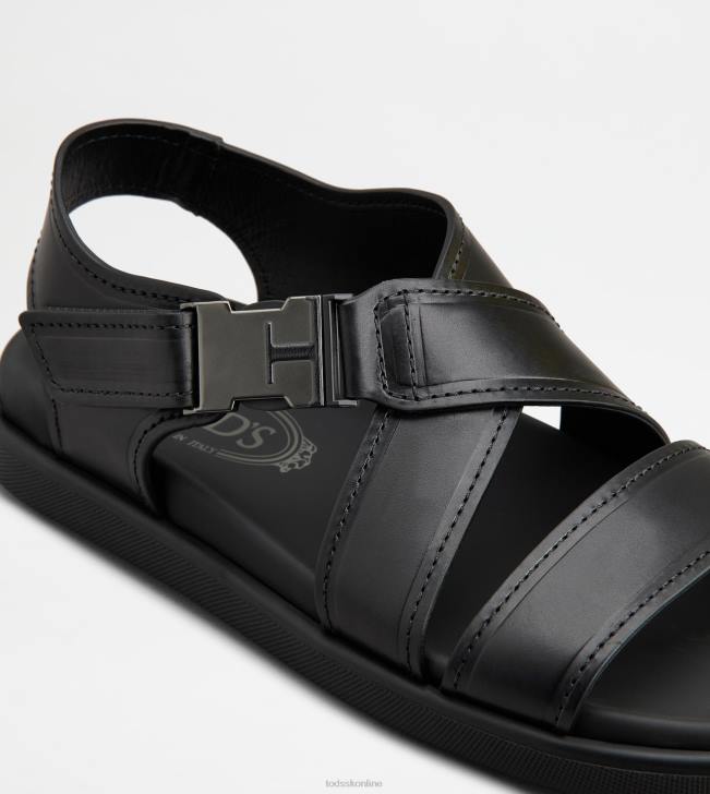 Tod\'s 8NXV922 čierna muži sandále v koži