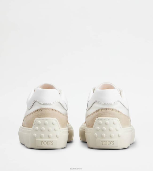 Tod\'s 8NXV1136 béžová/biela muži tenisky z kože a látky
