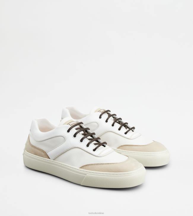 Tod\'s 8NXV1136 béžová/biela muži tenisky z kože a látky