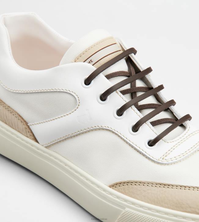 Tod\'s 8NXV1136 béžová/biela muži tenisky z kože a látky