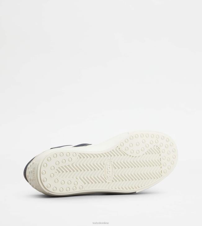 Tod\'s 8NXV1137 biela/biela/modrá muži tenisky z kože a látky