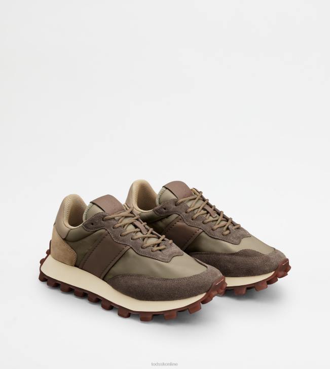 Tod\'s 8NXV830 hnedá/béžová muži tenisky 1t z semišu a látky