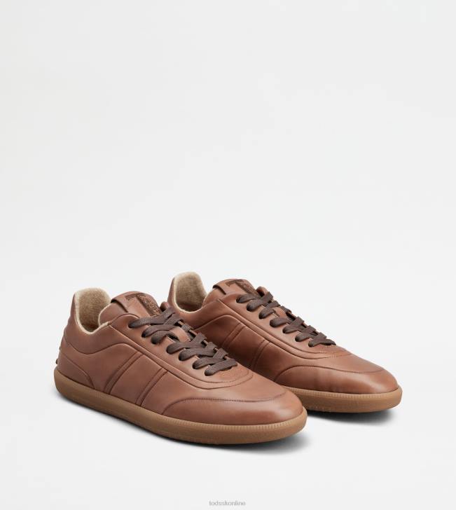 Tod\'s 8NXV832 hnedá muži kožené tenisky so záložkami