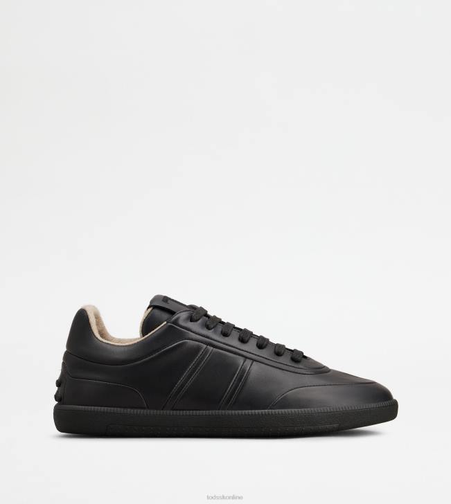 Tod's 8NXV834 čierna muži kožené tenisky so záložkami