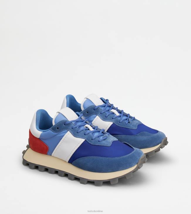 Tod\'s 8NXV838 modrá/biela/červená muži tenisky 1t z semišu a látky