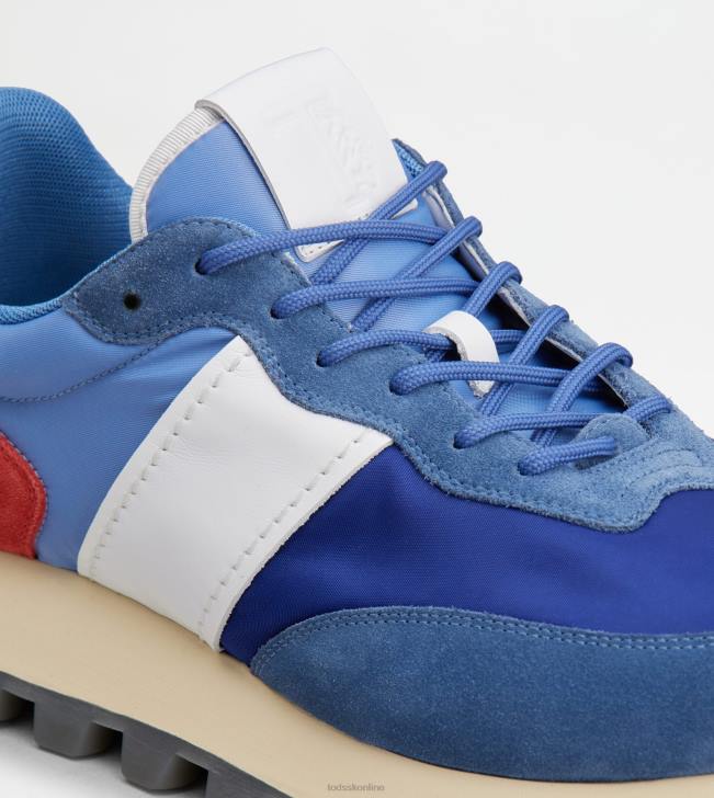 Tod\'s 8NXV838 modrá/biela/červená muži tenisky 1t z semišu a látky