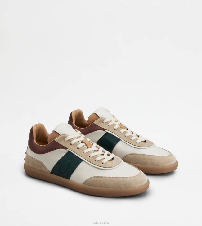 Tod\'s 8NXV840 sivobiela/hnedá/zelená muži semišové tenisky