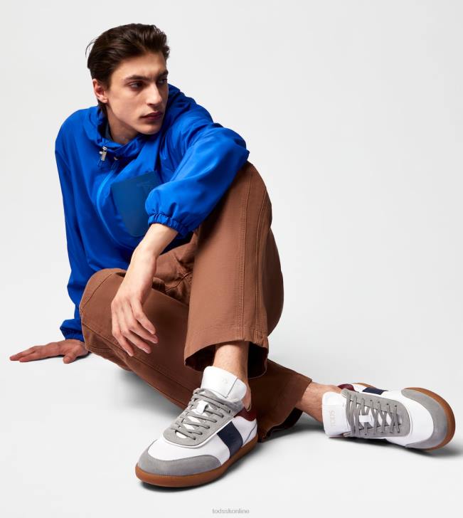 Tod\'s 8NXV841 biela/modrá/bordová muži semišové tenisky