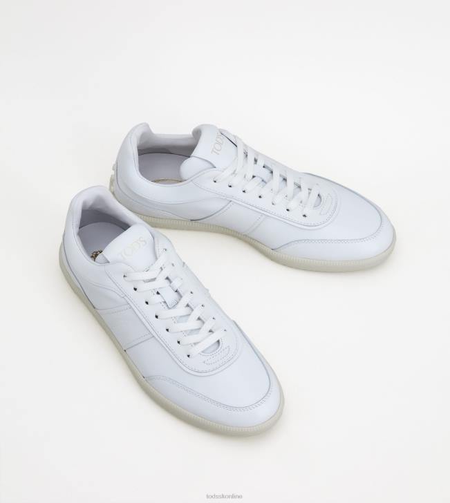 Tod\'s 8NXV843 biely muži kožené tenisky so záložkami