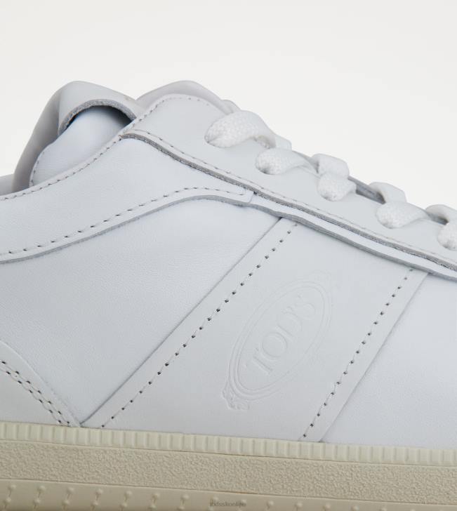 Tod\'s 8NXV843 biely muži kožené tenisky so záložkami