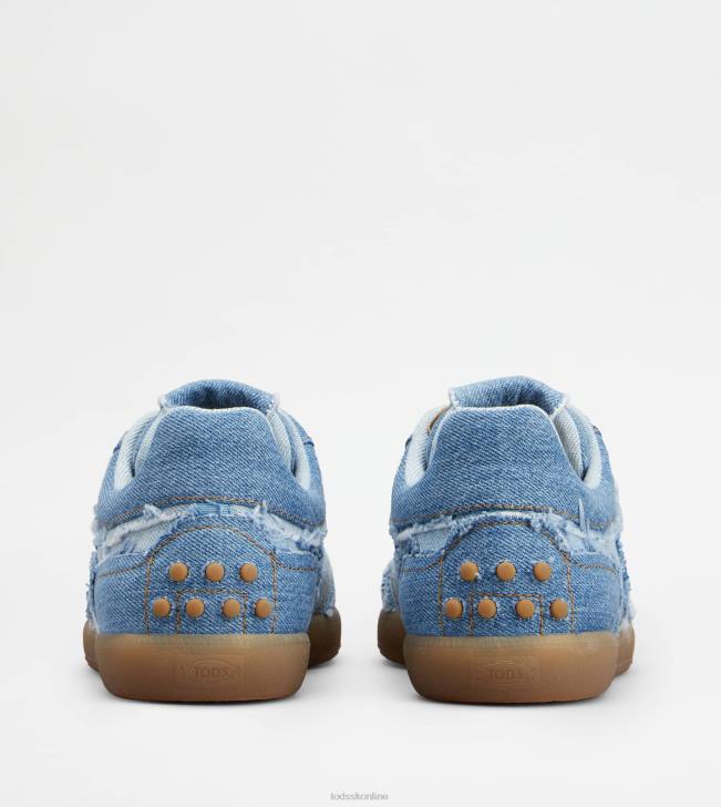 Tod\'s 8NXV844 svetlomodrá/modrá muži tenisky v riflovom prevedení