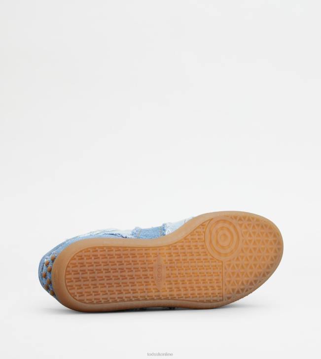 Tod\'s 8NXV844 svetlomodrá/modrá muži tenisky v riflovom prevedení