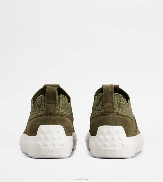 Tod\'s 8NXV848 zelená muži tenisky z látky a semišu
