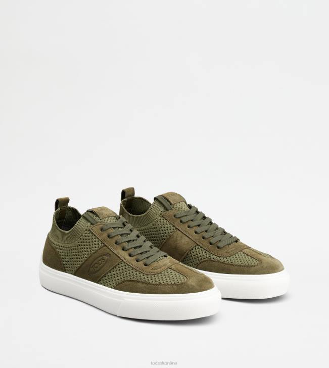 Tod\'s 8NXV848 zelená muži tenisky z látky a semišu