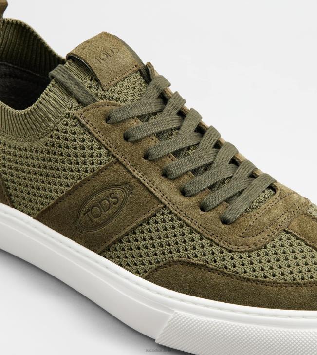 Tod\'s 8NXV848 zelená muži tenisky z látky a semišu