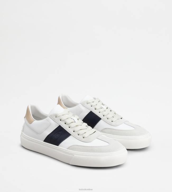 Tod\'s 8NXV850 biela/modrá/béžová muži tenisky z hladkej kože a semišu