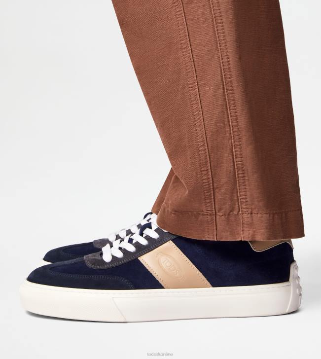 Tod\'s 8NXV851 modrá/ružová/šedá muži semišové tenisky