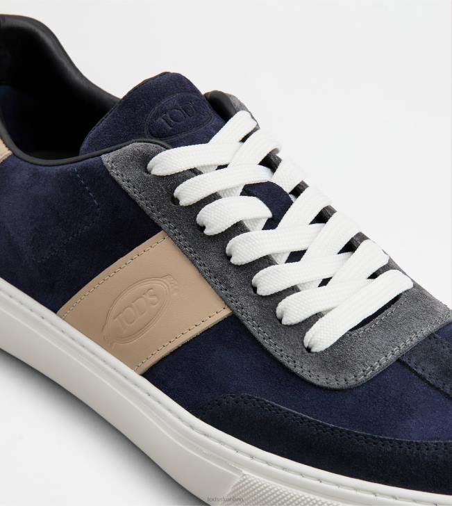 Tod\'s 8NXV851 modrá/ružová/šedá muži semišové tenisky