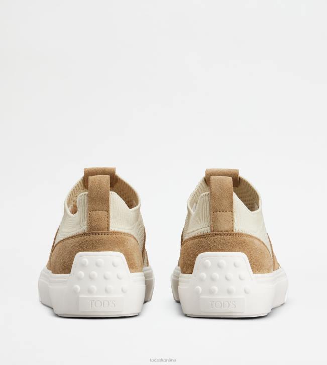 Tod\'s 8NXV852 béžová/biela muži tenisky z látky a semišu