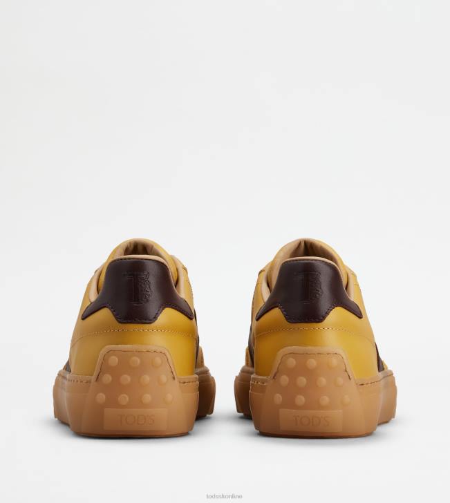 Tod\'s 8NXV853 žltá/hnedá muži tenisky v koži
