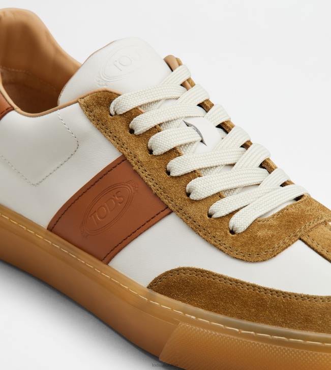 Tod\'s 8NXV854 biela/hnedá muži tenisky v koži