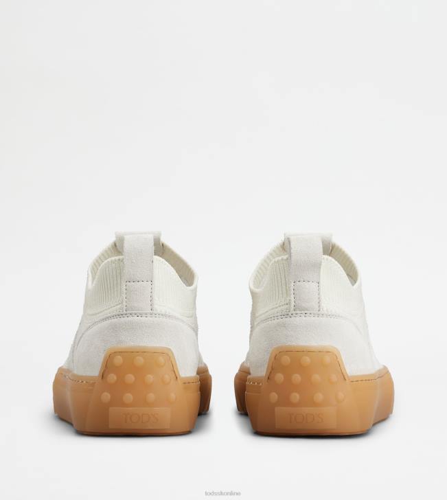 Tod\'s 8NXV855 biely muži tenisky z látky a semišu