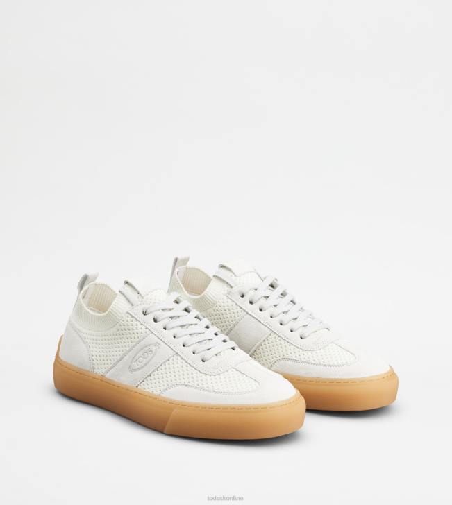 Tod\'s 8NXV855 biely muži tenisky z látky a semišu