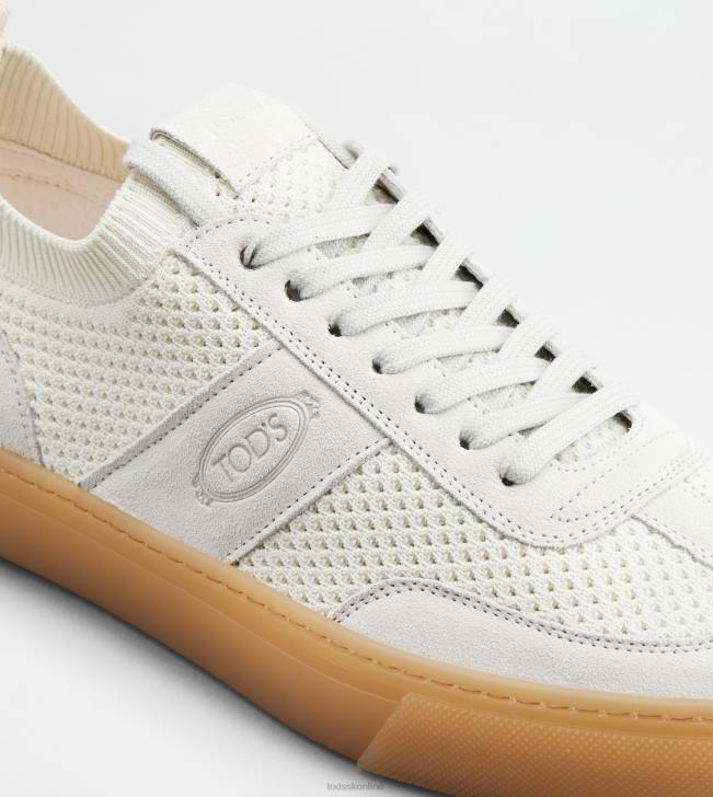 Tod\'s 8NXV855 biely muži tenisky z látky a semišu