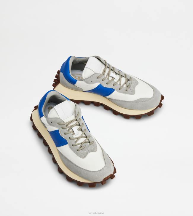 Tod\'s 8NXV864 šedá/biela/modrá muži tenisky 1t z semišu a látky