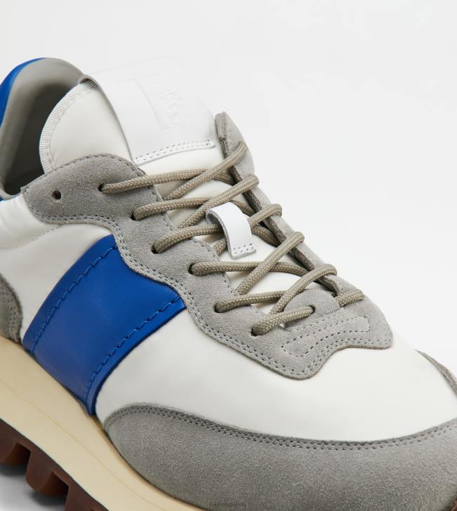 Tod\'s 8NXV864 šedá/biela/modrá muži tenisky 1t z semišu a látky