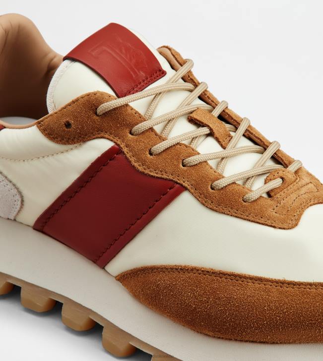 Tod\'s 8NXV867 sivobiela/hnedá muži tenisky 1t z semišu a látky