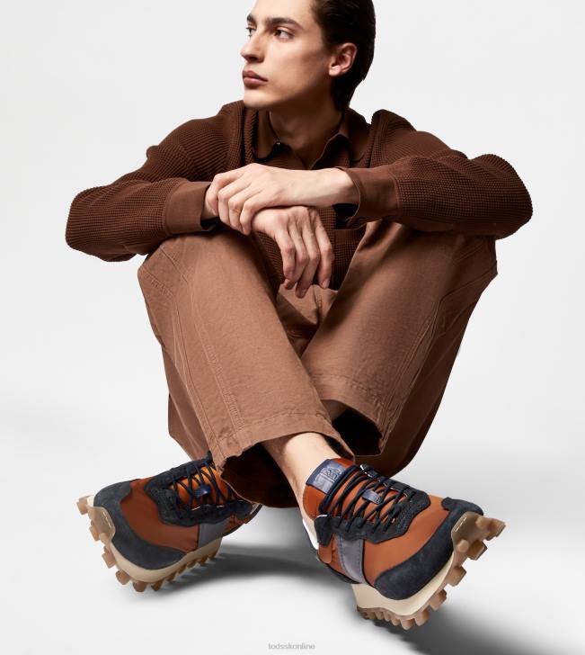 Tod\'s 8NXV869 modrá/hnedá muži 1t tenisky zo semišu a látky