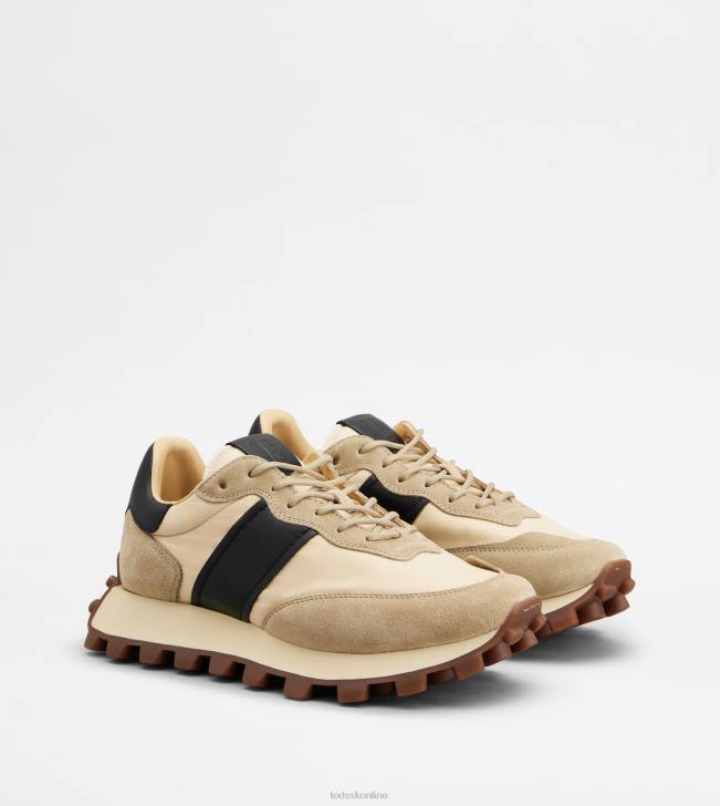 Tod\'s 8NXV870 béžová/čierna muži tenisky 1t z semišu a látky