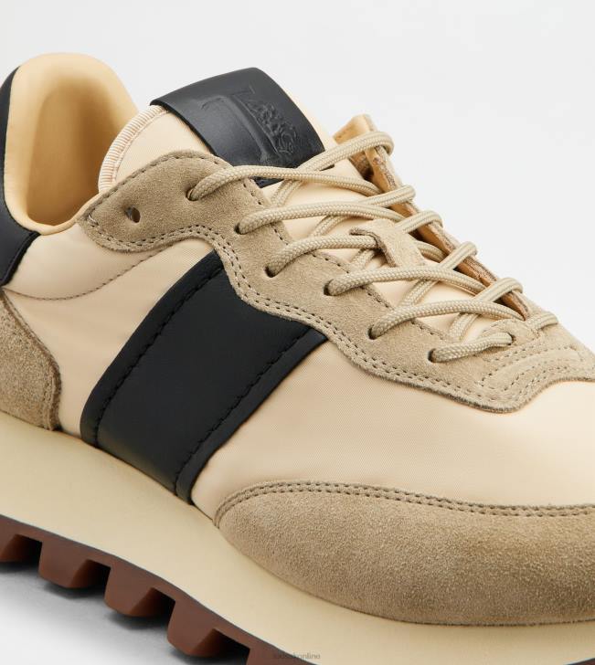 Tod\'s 8NXV870 béžová/čierna muži tenisky 1t z semišu a látky