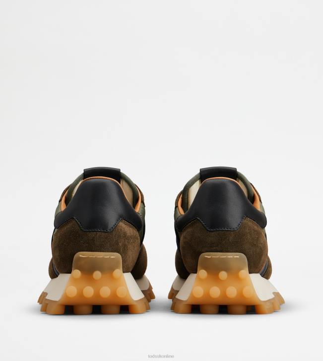 Tod\'s 8NXV873 zelená/hnedá/modrá muži tenisky 1t z semišu a látky