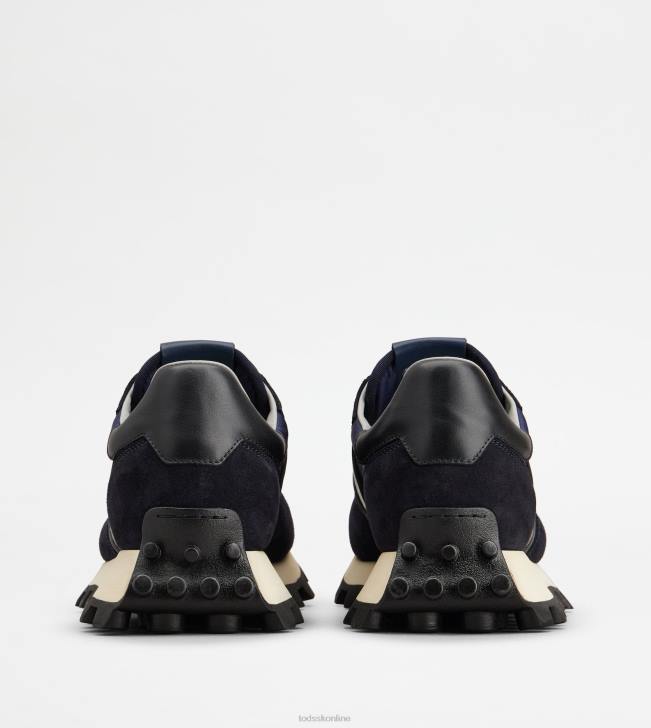 Tod\'s 8NXV874 modrá/čierna muži tenisky 1t z semišu a látky