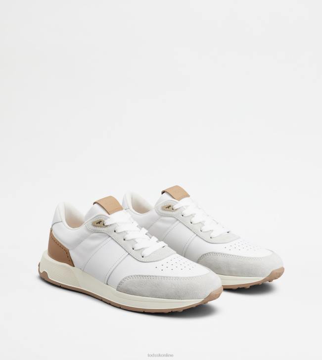 Tod\'s 8NXV875 biely muži tenisky z kože a technickej tkaniny