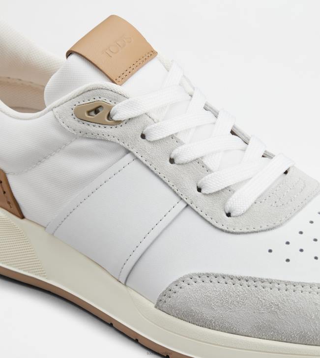 Tod\'s 8NXV875 biely muži tenisky z kože a technickej tkaniny