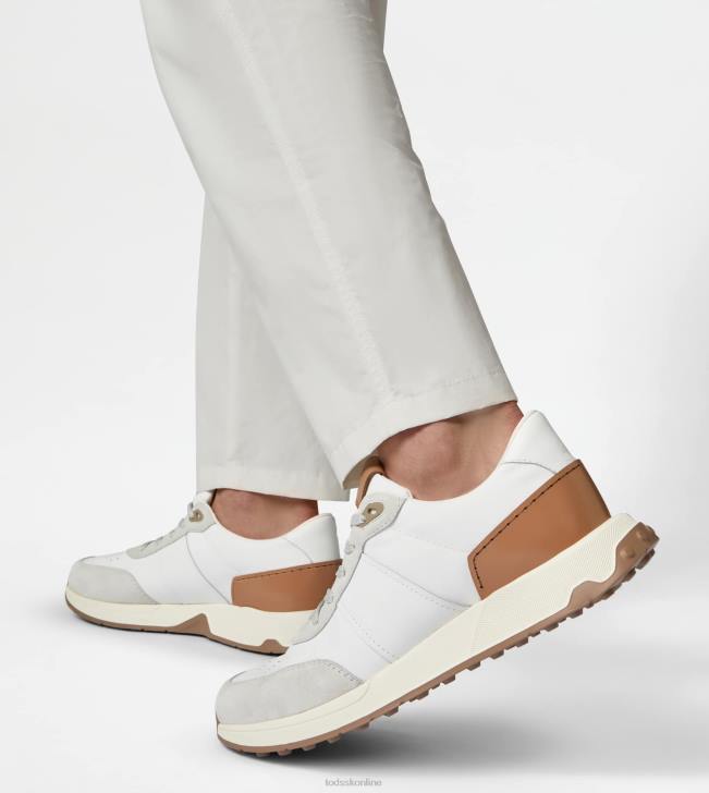 Tod\'s 8NXV875 biely muži tenisky z kože a technickej tkaniny