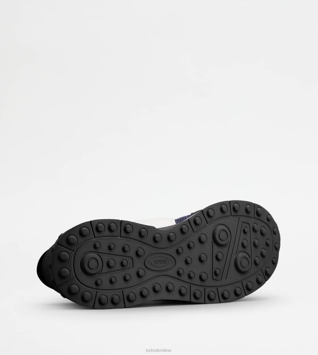 Tod\'s 8NXV879 Modrá muži tenisky z kože a technickej tkaniny