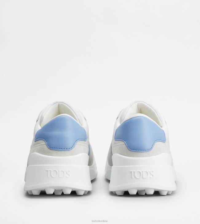 Tod\'s 8NXV880 biela/modrá muži semišové tenisky a hladká koža