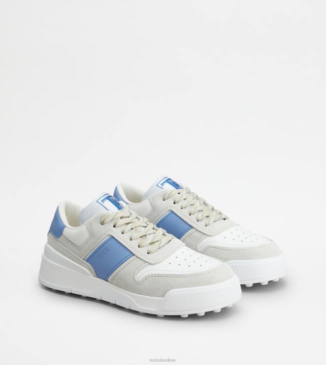 Tod\'s 8NXV880 biela/modrá muži semišové tenisky a hladká koža
