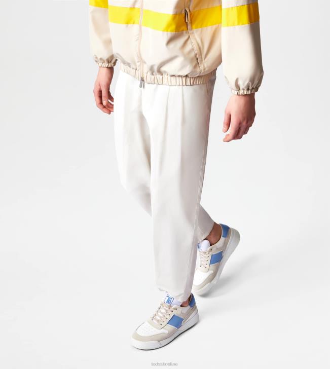 Tod\'s 8NXV880 biela/modrá muži semišové tenisky a hladká koža