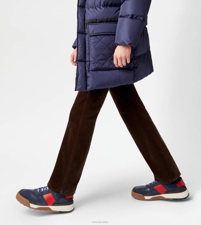 Tod\'s 8NXV883 modrá/červená muži semišové tenisky a hladká koža