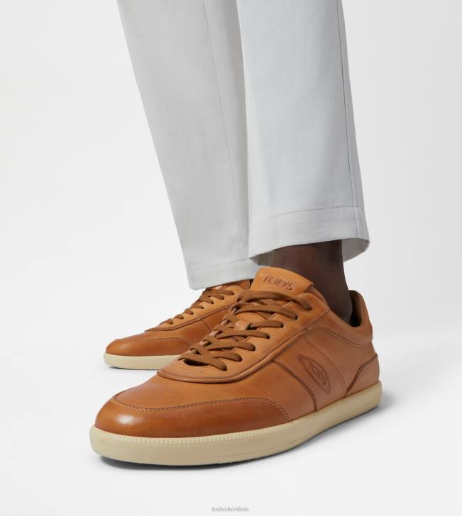 Tod\'s 8NXV884 hnedá muži kožené tenisky so záložkami
